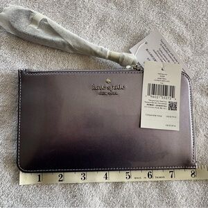 NWT Kate Spade Metallic lilac Clutch